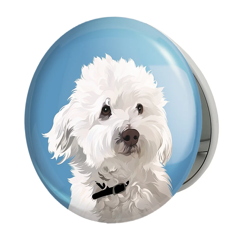 آینه جیبی خندالو طرح سگ مدل تاشو کد 28273 