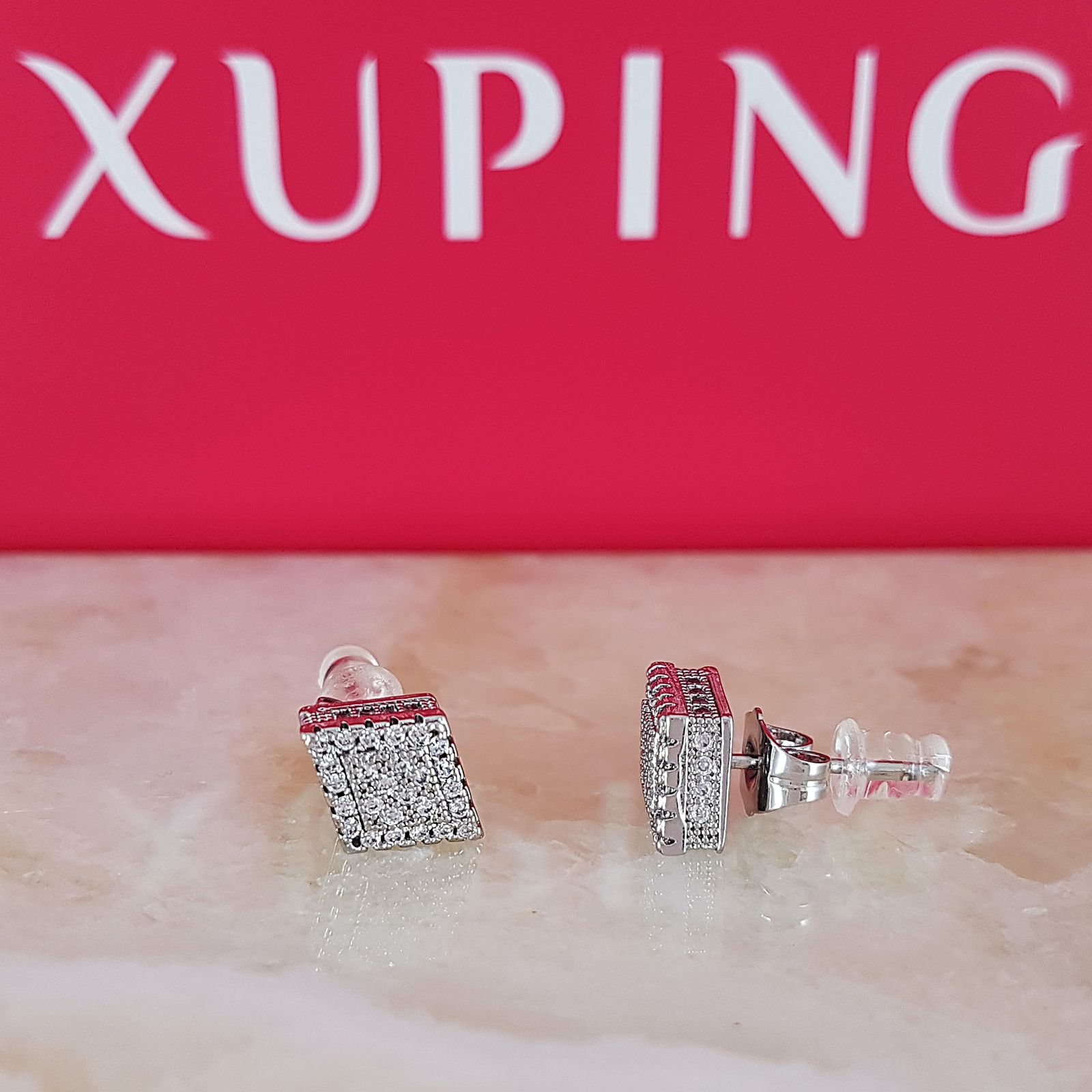 گوشواره زنانه ژوپینگ مدل لوزی کد XP_598 -  - 2