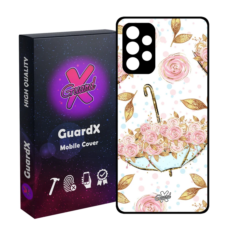 کاور گارد ایکس طرح Flower مدل Glass10107 مناسب برای گوشی موبایل سامسونگ Galaxy A32 4G