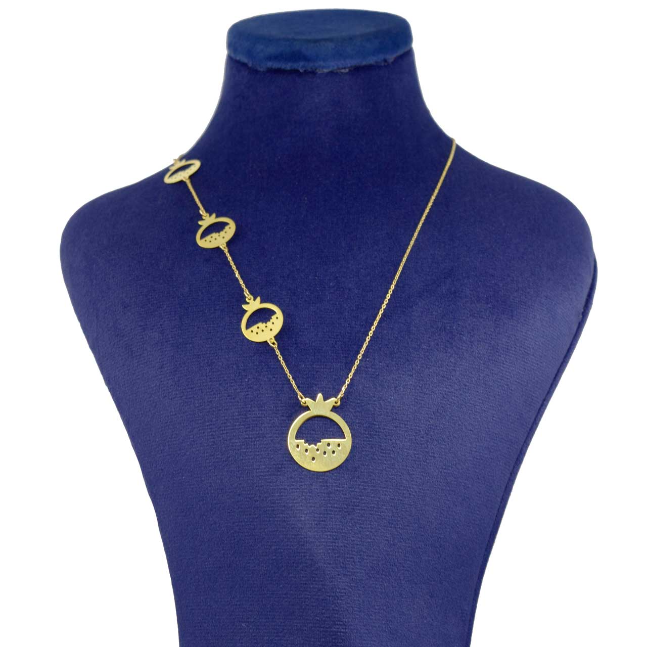 گردنبند طلا 18 عیار زنانه کانیار گالری طرح انار مدل yalda1