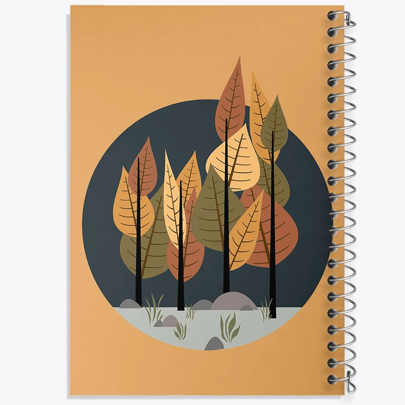 دفتر ژورنال نویسی 50 برگ خندالو مدل نقطه ای طرح پاییز کد N9