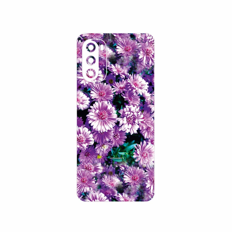 برچسب پوششی ماهوت مدل Purple_Flower مناسب برای گوشی موبایل موتورولا Moto G52