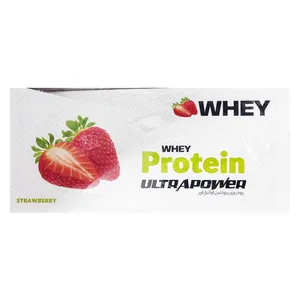 ساشه پروتئین وی با طعم توت فرنگی اولترا پاور پگاه  بسته 12 عددی