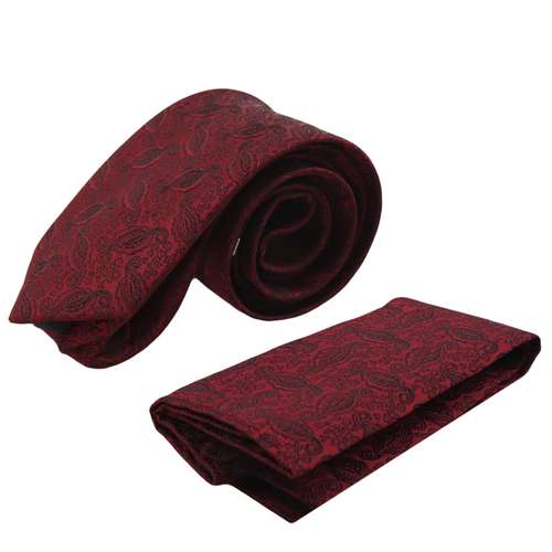 ست کراوات و دستمال جیب مردانه مدل PJ-109446