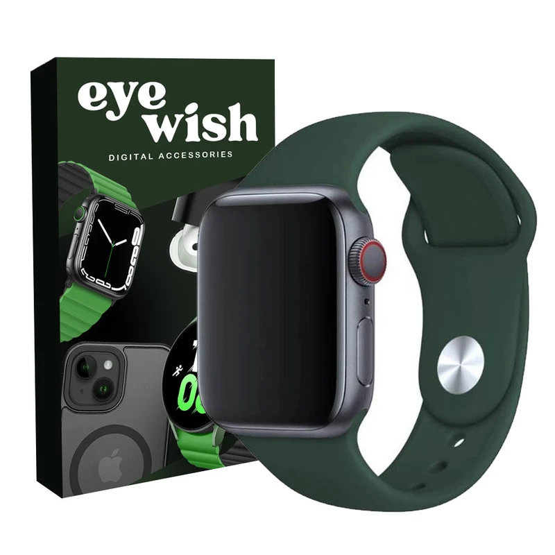 بند آی ویش مدل Silicon مناسب برای اپل واچ 44 میلی متری سری SE/1/2/3/4/5/6/7/8/9