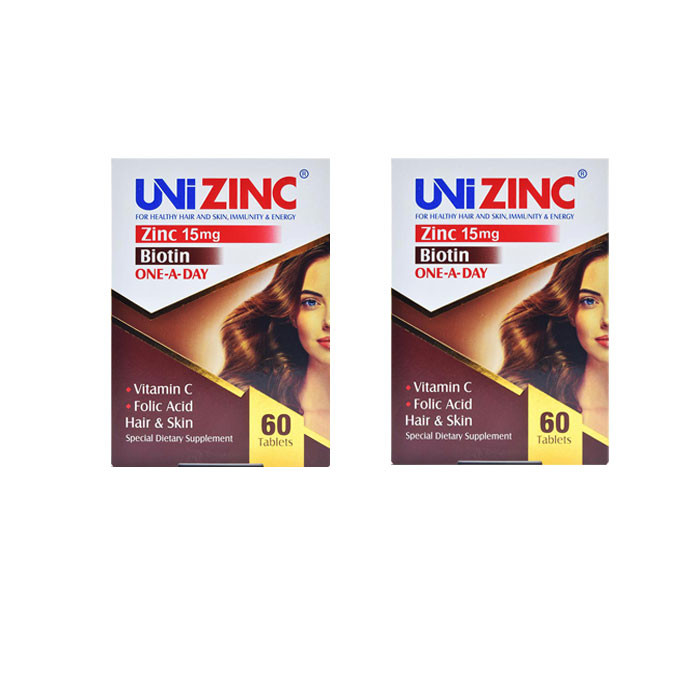 قرص زینک 15 میلی گرم یونی زینک بسته 2 عددی