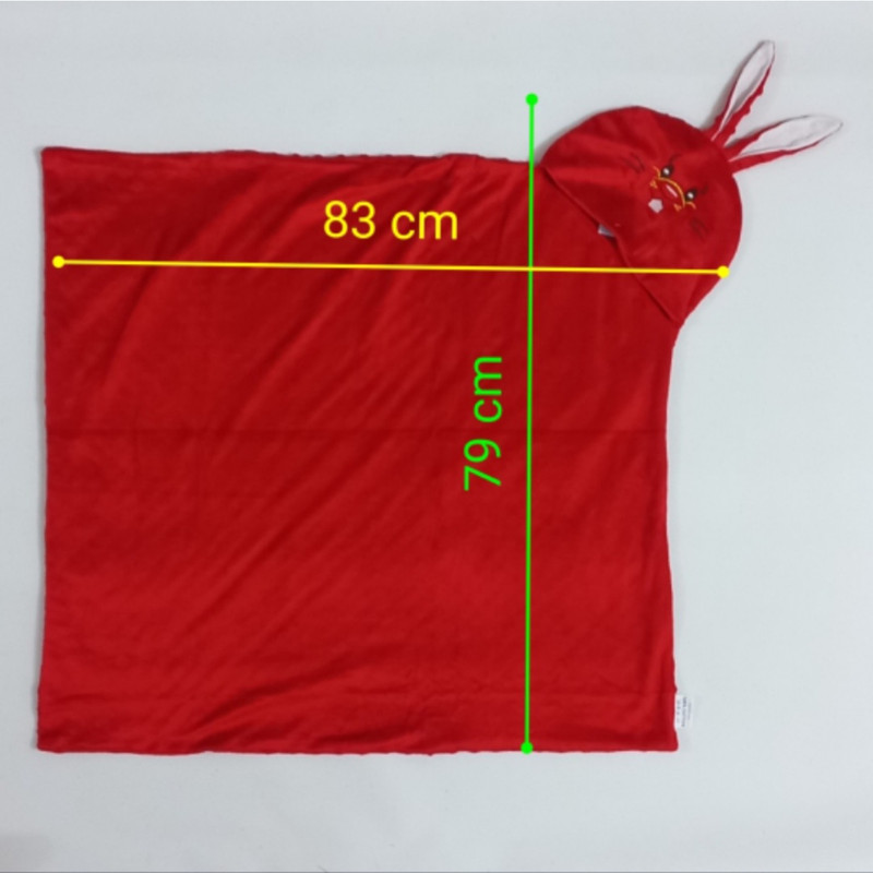 پتو نوزادی مدل خرگوشی کد 02 ابعاد 83×76 سانتی متر