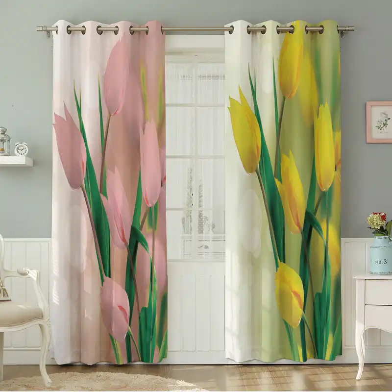 پرده نیروانا طرح گل مدل مخمل کد 5008 سایز 140×280 سانتی متر