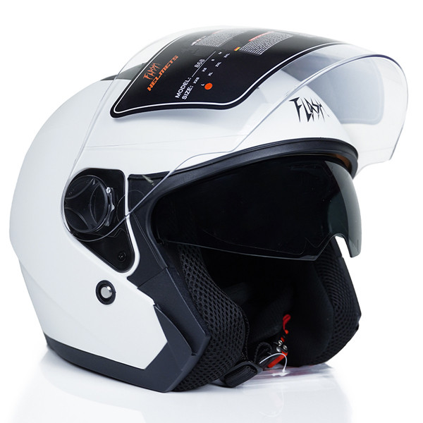 کلاه کاسکت فلش مدل فک متحرک عینکدار کد K_868