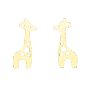 گوشواره طلا 18 عیار زنانه کرابو طرح زرافه مدل Kr5018