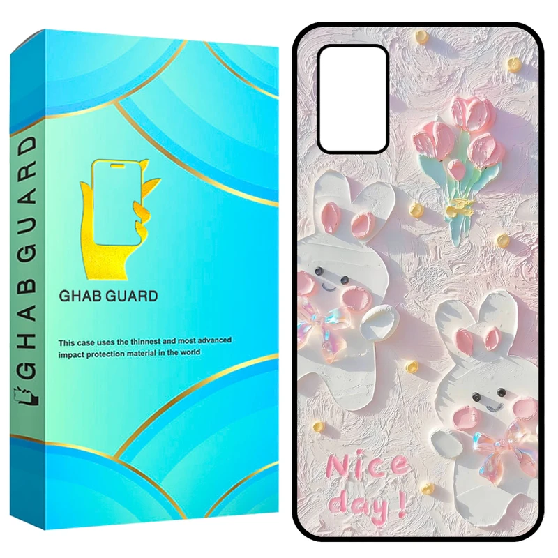 کاور قاب گارد طرح خرگوش مدل GCHPA03S مناسب برای گوشی موبایل سامسونگ Galaxy A02s / M02s / A03s 