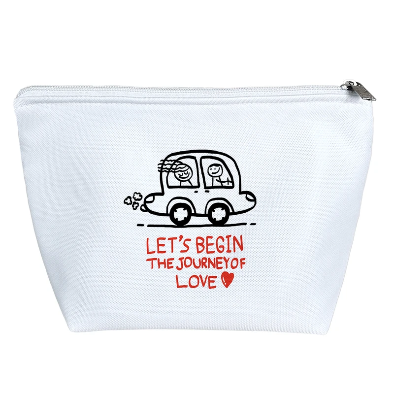 کیف لوازم آرایش دخترانه خندالو مدل Let s Begin The Journeyof Love کد H800