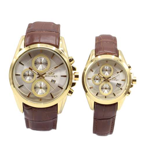 ست ساعت مچی عقربه ای زنانه و مردانه  الگانس مدل eg6060