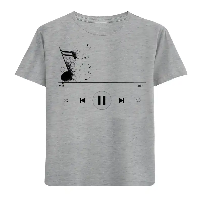 تی شرت آستین کوتاه پسرانه مدل موزیک N85