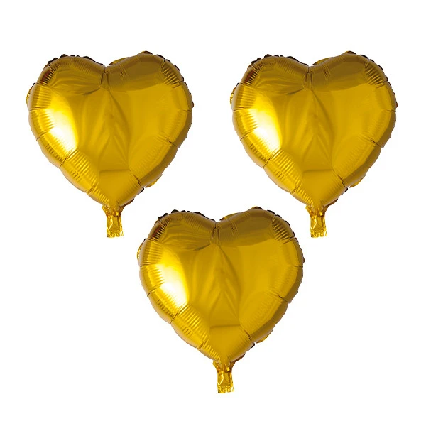 بادکنک فویلی سورتک طرح قلب کد ST0654 بسته 3 عددی