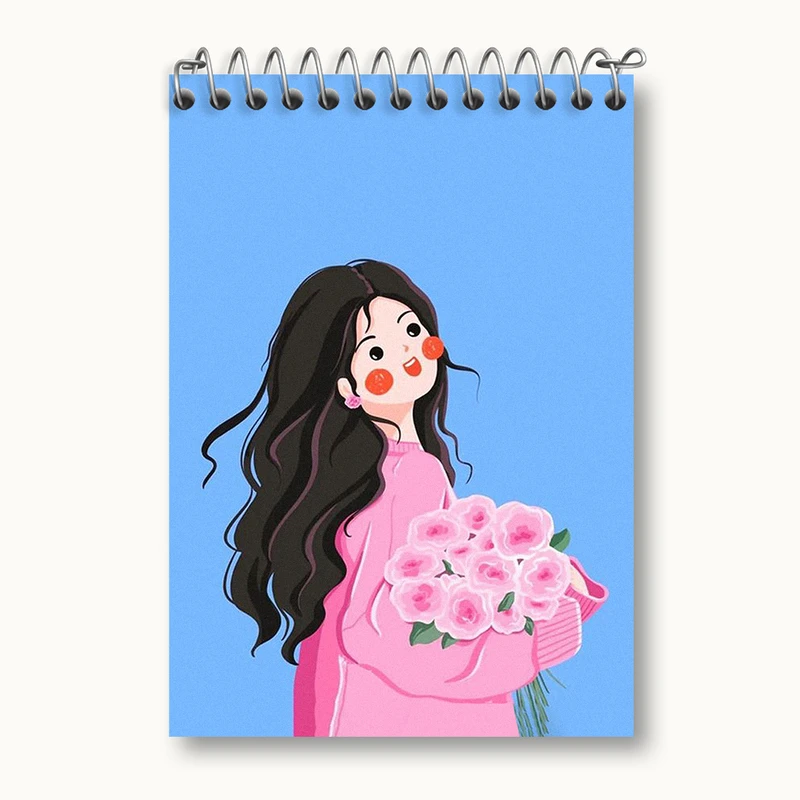 دفتر یادداشت 50 برگ خندالو طرح دخترانه کد N2160