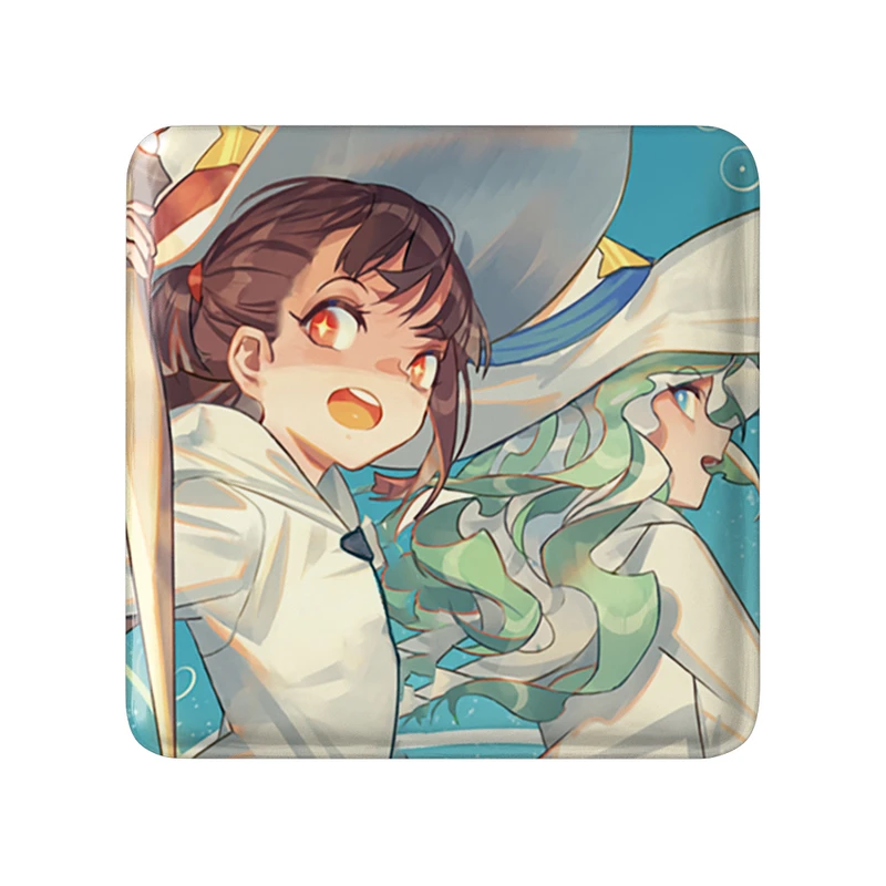 مگنت خندالو طرح دیانا و اکو انیمه جادوگران کوچک Little Witch Academia  مدل مربعی کد 22892