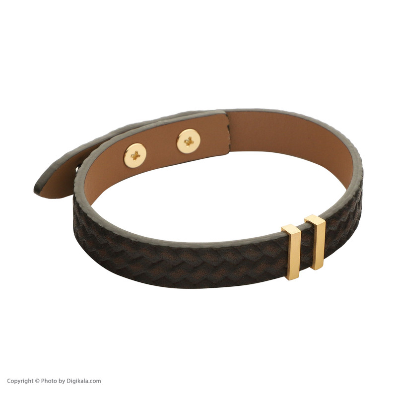 دستبند طلا 18 عیار مردانه تاج مدل G261B