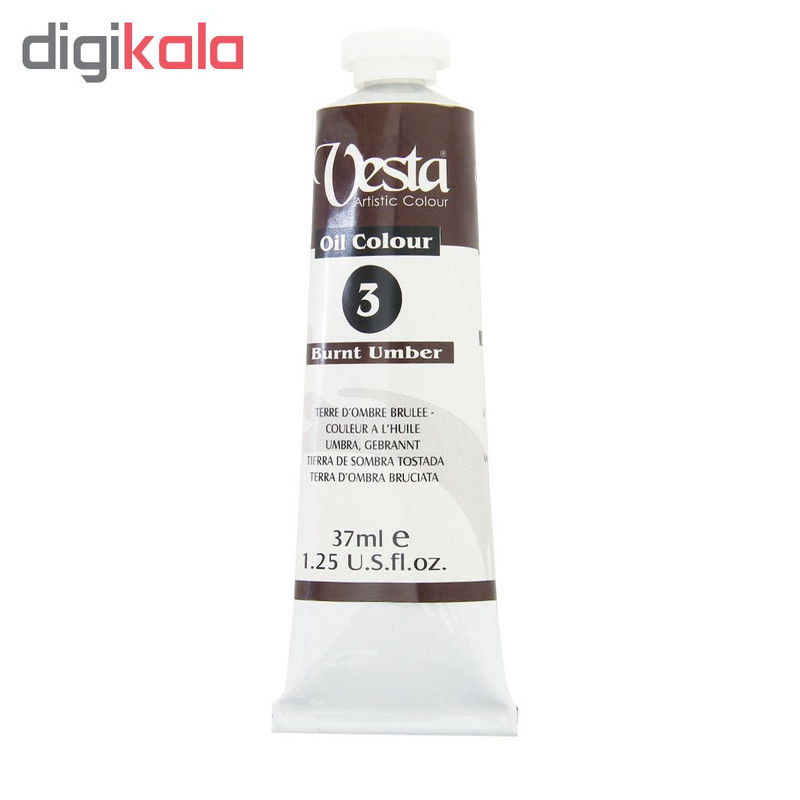 رنگ روغن وستا مدل Burnt Umber 3 حجم 37 میلی لیتر