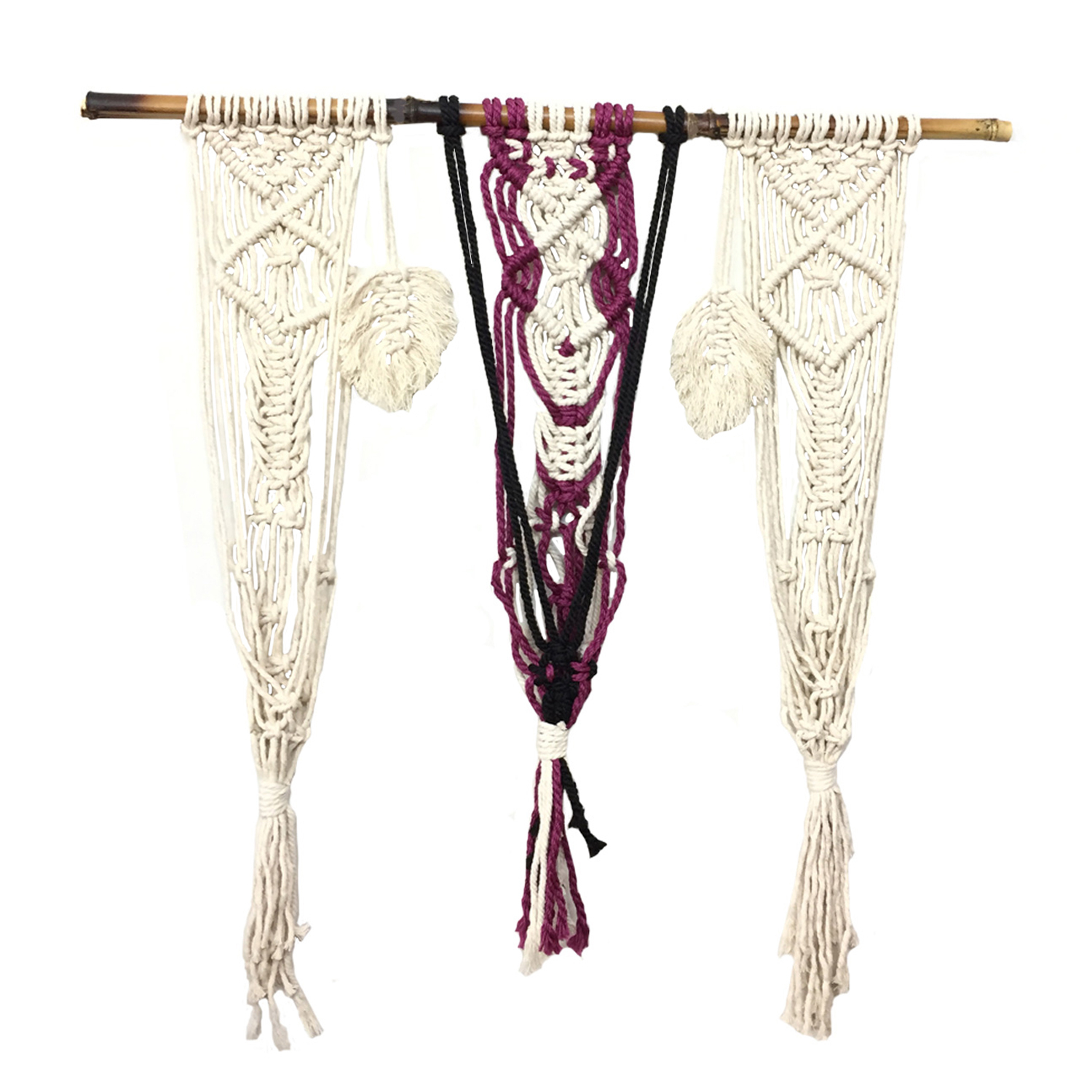 دیوارکوب گلدان هنریسان بافتنی مدل شقایق