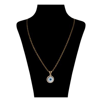 نقد و بررسی گردنبند طلا 18 عیار زنانه ناریا مدل چشم نقولی توسط خریداران