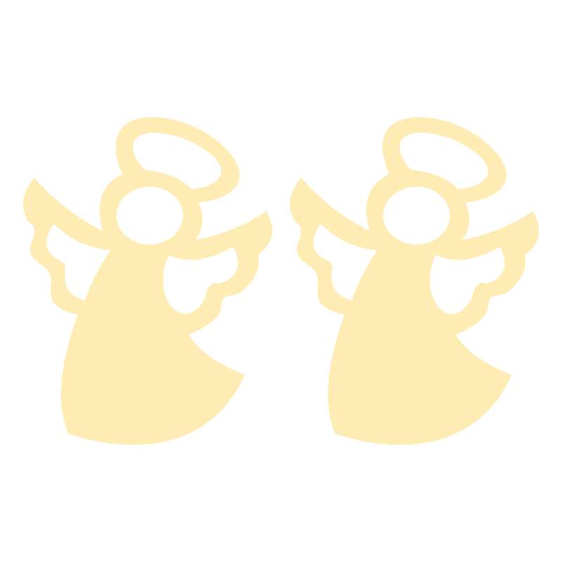 گوشواره طلا 18 عیار زنانه کرابو طرح فرشته مدل Kr5265