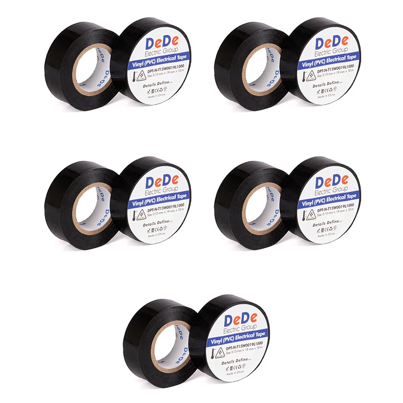 چسب برق ده ده الکتریک گروپ مدل vinyl pvc بسته 10 عددی