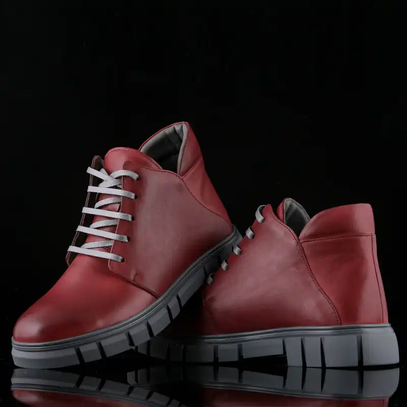 نیم بوت زنانه چرم یلسان مدل آلما کد ZRK-ALM-610-GN