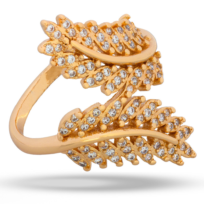 انگشتر زنانه مدل برگ کد TR-62 انگشتر زنانه مدل برگ کد TR-62