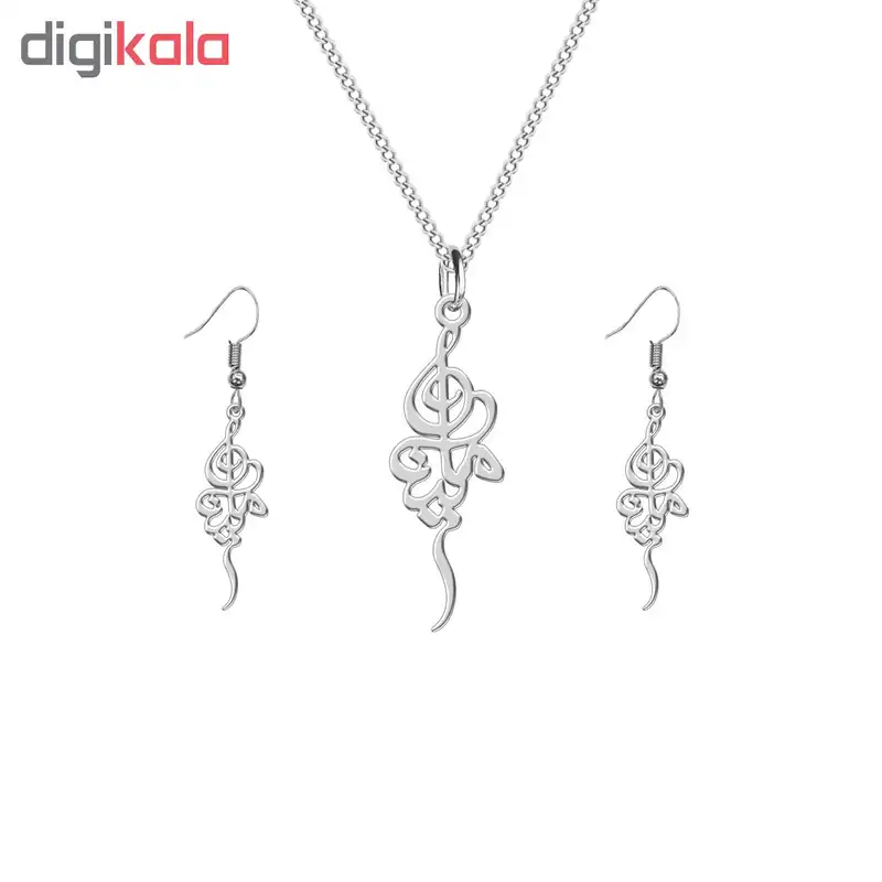 نیم ست نقره زنانه ترمه 1 طرح ملینا کد L548