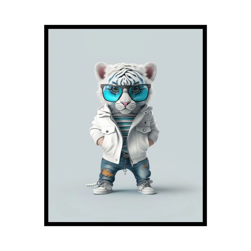 پوستر مدل بچه ببر سفید 2