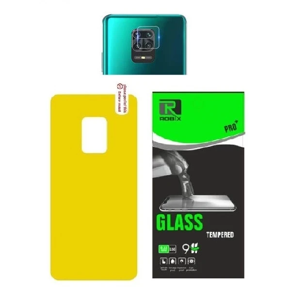 محافظ پشت گوشی روبیکس مدل SA مناسب برای گوشی موبایل شیائومی Redmi Note 9pro به همراه محافظ لنز دوربین