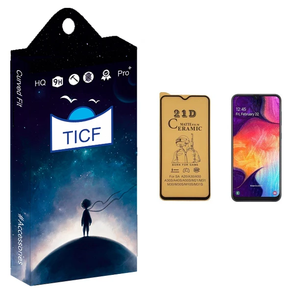 محافظ صفحه نمایش سرامیکی تی ای سی اف مدل +HD مناسب برای گوشی موبایل سامسونگ Galaxy A50