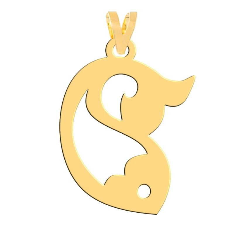 آویز گردنبند طلا 18 عیار زنانه نیکان گلد مدل ماهی