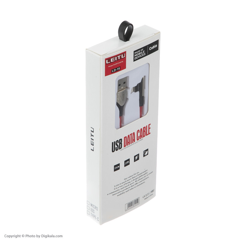 کابل تبدیل USB به لایتنینگ لیتو مدل LD-16 طول 1 متر