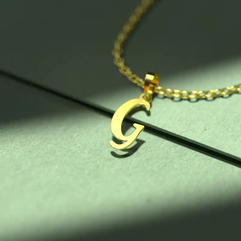 گردنبند طلا 18 عیار زنانه مدوپد مدل حرف G کد H3-1-1345