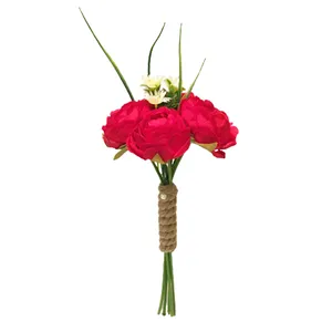 دسته گل مصنوعی مدل پیونی کد 572
