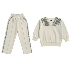 ست سویشرت و شلوار دخترانه مدل پاپیونی S-02