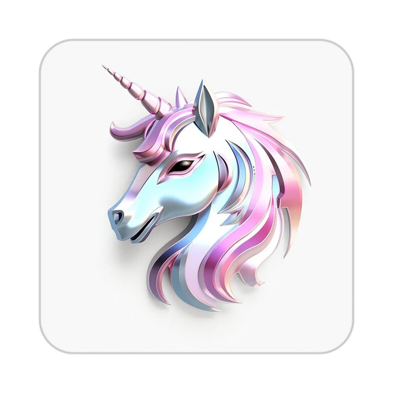 زیر لیوانی کاکتی طرح اسب تک شاخ و یونیکورن مدل mp32655