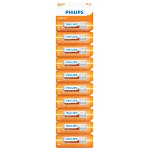 باتری قلمی فیلیپس مدل Long Life R06L10S/97 بسته 10 عددی