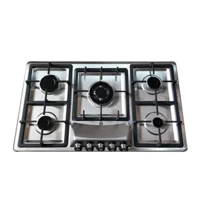 اجاق گاز صفحه‌ای پنج شعله مدل استیل 2021