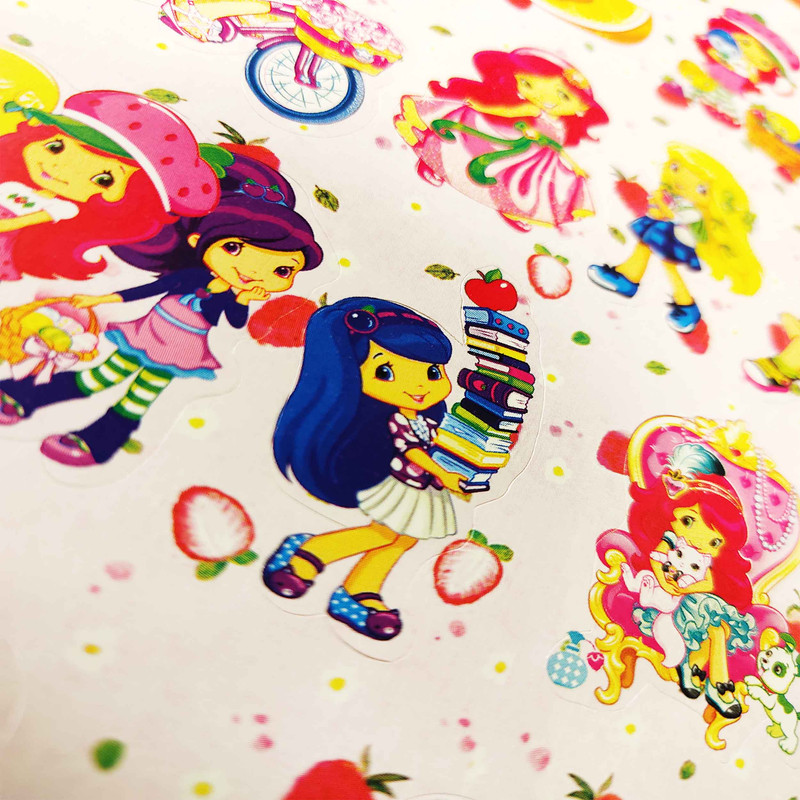 استیکر دیواری کودک مدل دختر توت فرنگی کد 10