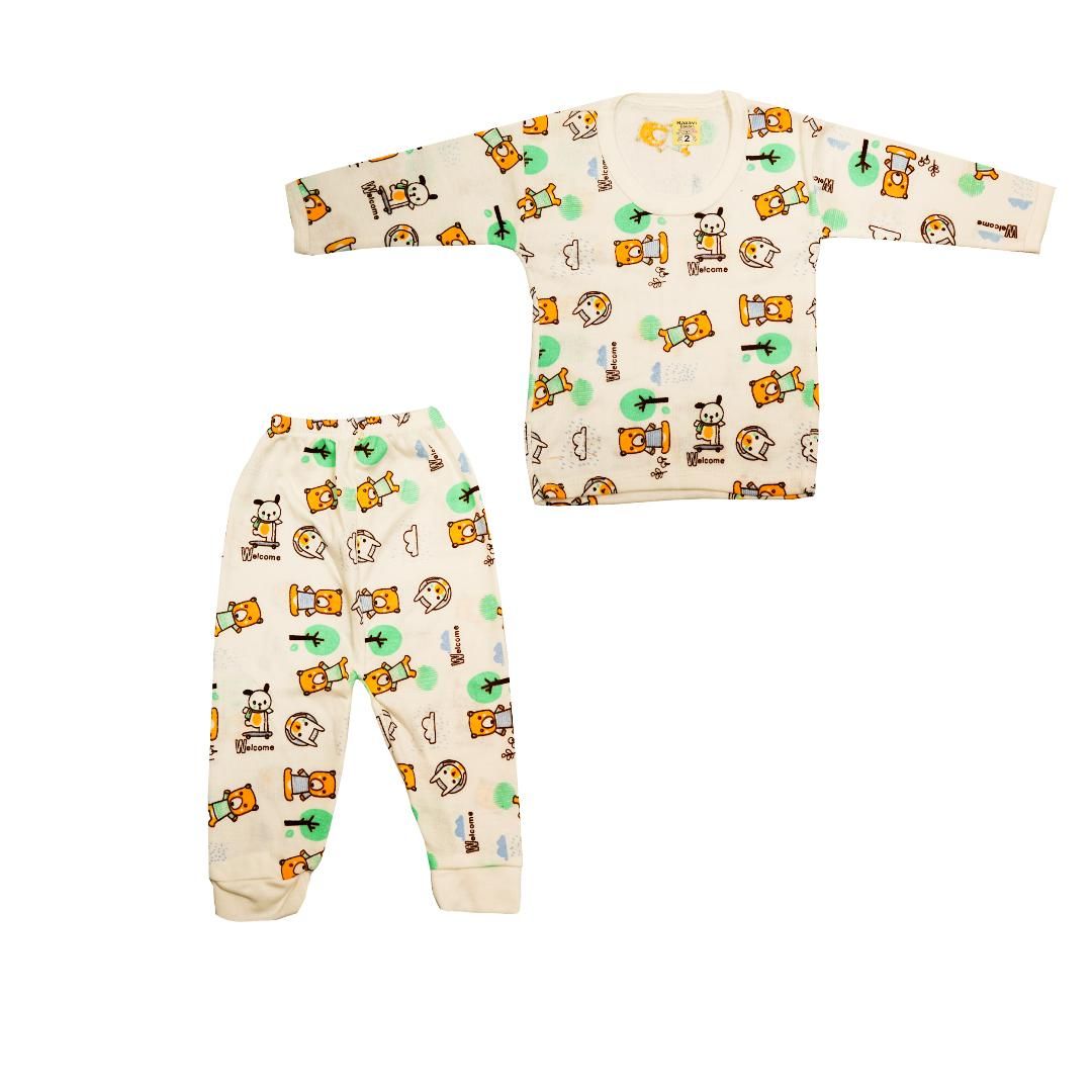 ست تی شرت و شلوار نوزادی مدل جنگل حیوانات -  - 2