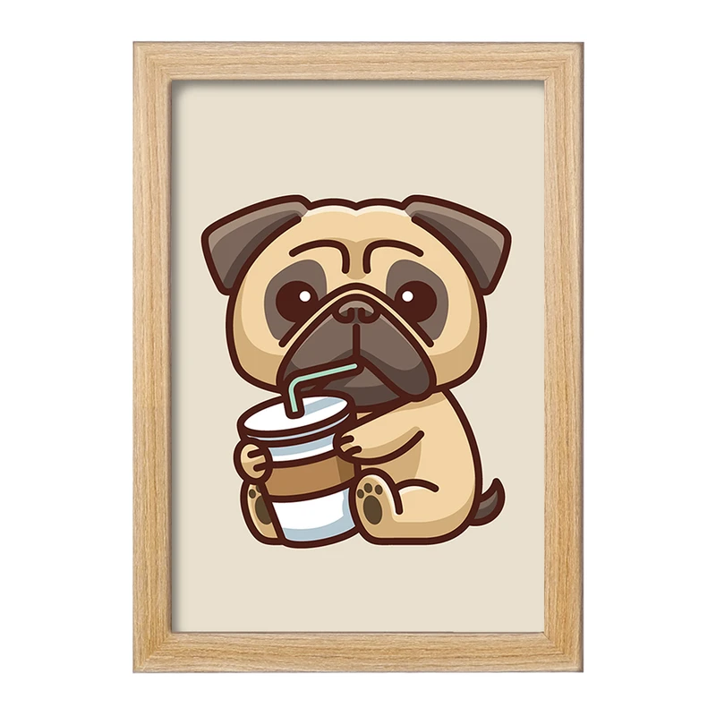 تابلو خندالو مدل حیوانات بامزه سگ کد 28381