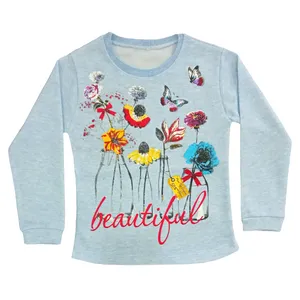 تی شرت آستین بلند دخترانه مدل Rp55