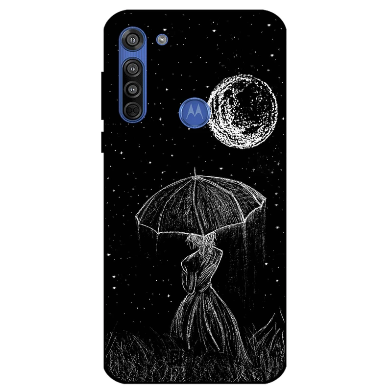 کاور مگافون طرح دختر و ماه مدل 1369 مناسب برای گوشی موبایل موتورولا Moto G8 Power