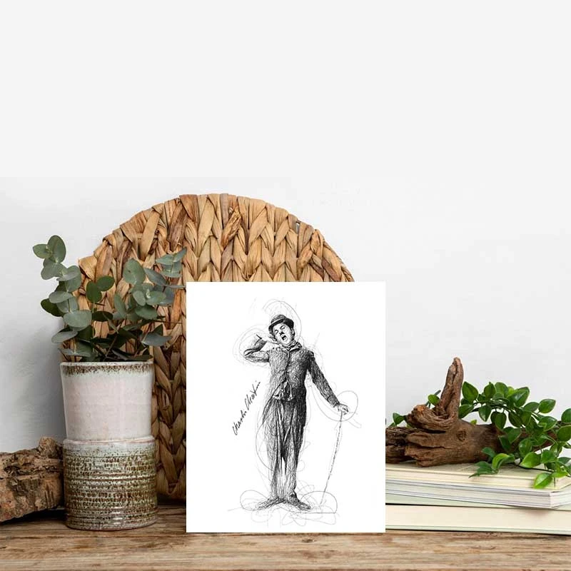 تابلو شاسی طرح چارلي چاپلين مدل ab11