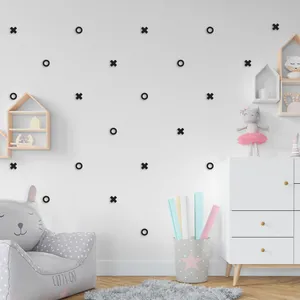 استیکر دیواری کودک مدل xo