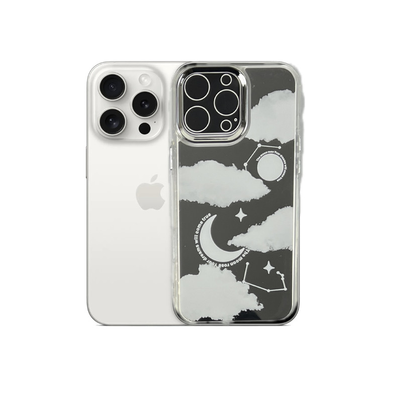 کاور طرح کهکشان آیینه ای مناسب برای گوشی موبایل اپل iPhone 16 Pro Max