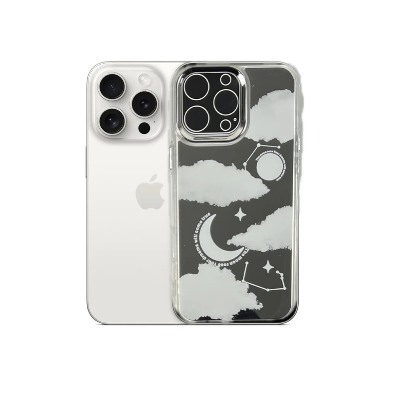 کاور طرح کهکشان آیینه ای مناسب برای گوشی موبایل اپل iPhone 15 Pro Max